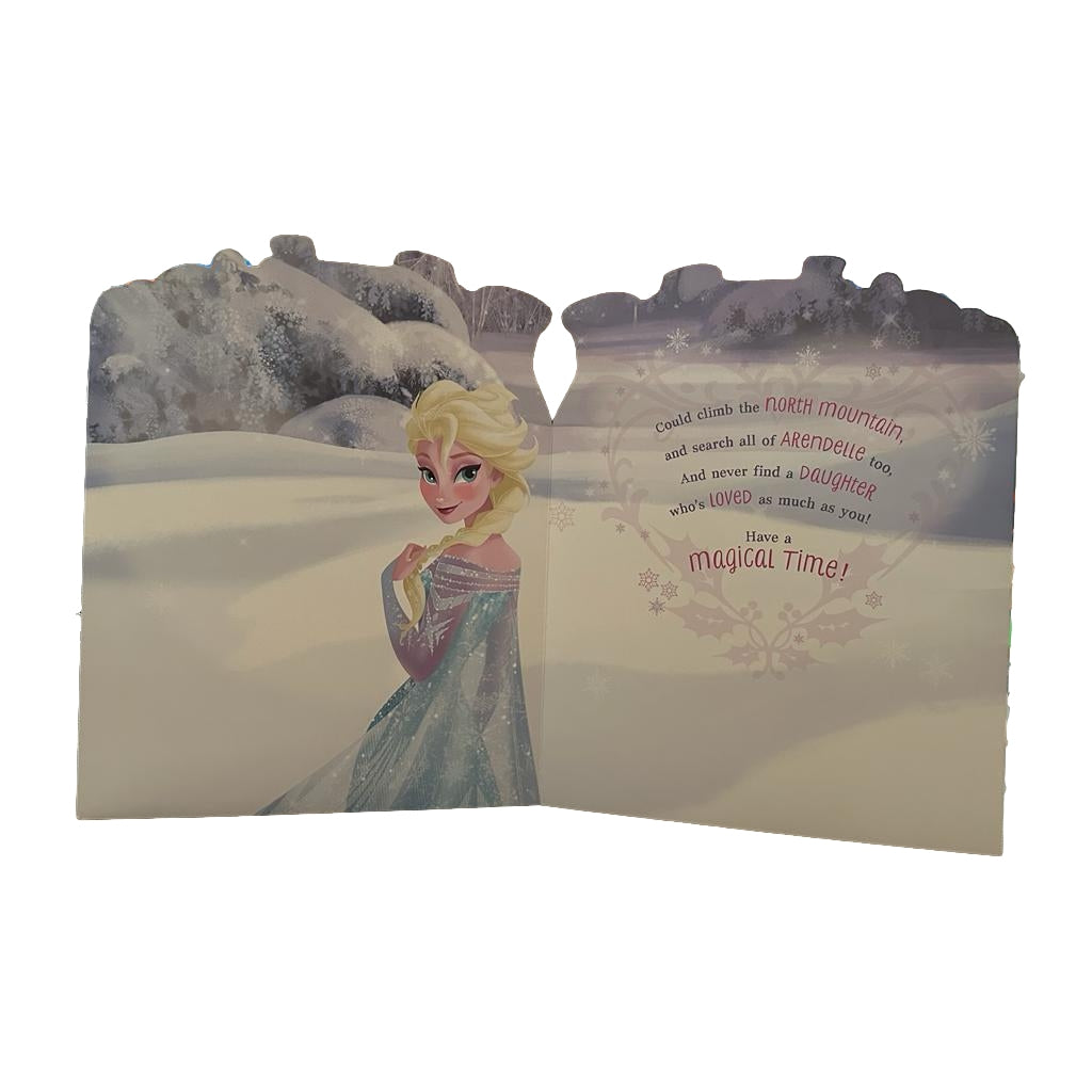 Daughter Disney Frozen Sparkles Large Christmas Card – Collect Cards