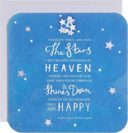 Contemporary Rounded Edges Text Based and Star Design Sympathy Card