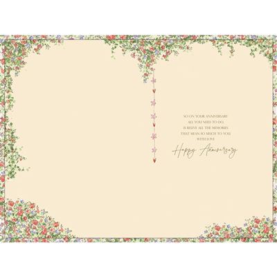 Floral Words Daughter And Son In Law Anniversary Card