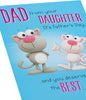 Funny Cat Design for Dad From Daughter Father's Day Card