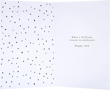 Contemporary Text Based Polka-dot Design 18th Birthday Card