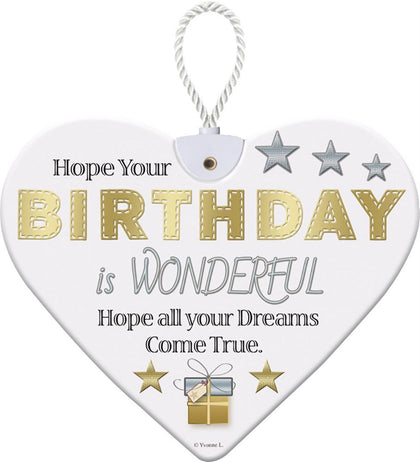 BIRTHDAY HeartFelts Hanging Plaque