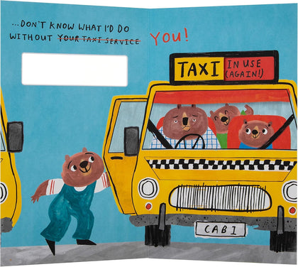 Funny Taxi Service Design Father's Day Card