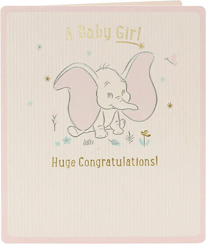 Disney Dumbo New Baby Girl Congratulations Card