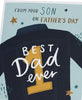 Best Dad Ever Jacket Design from Your Son Father's Day Card