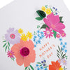 Contemporary Floral Heart Design Mother's Day Card