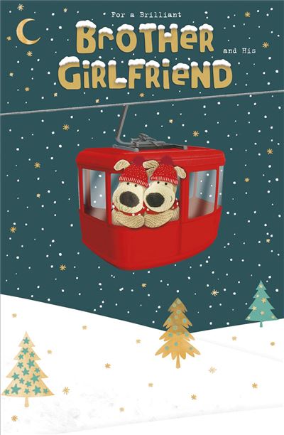 Boofles in Gondola Ride Brother & Girlfriend Christmas Card