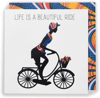 Kindred X Afrotouch Life Is A Beautiful Ride Greetings Blank Card