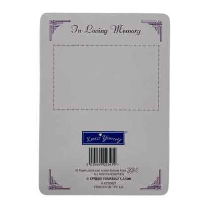 In Loving Memory For A Precious Young Son Keepsake Graveside Card