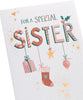 Hanging Ornaments Design Sister Christmas Card