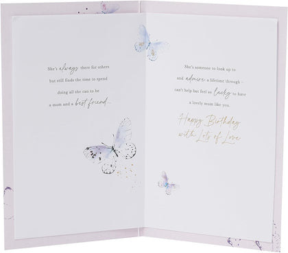 Delicate Butterflies Design Mum Birthday Large Card