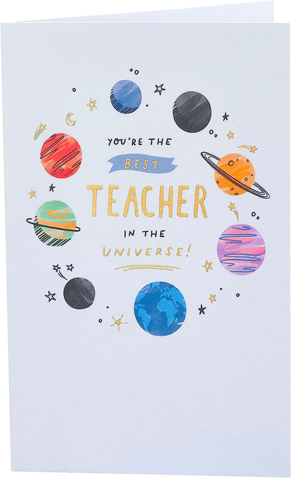 Planet Design Thank You Teacher Card