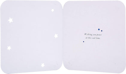 Contemporary Rounded Edges Text Based and Star Design Sympathy Card