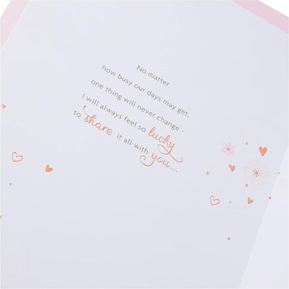 Romantic Valentine's Card For Wife with Keepsake