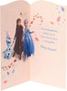 Disney With Elsa, Anna & Olaf Design 6th Birthday Card with Badge