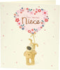 Cute Design A Big Flower Balloon Boofle Niece Birthday Card