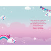 Unicorns And Hearts 5th Birthday Girl Card