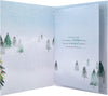 Classic Winter Scene with Tree Design Boxed Christmas Card for Fiancé