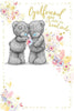 Bears With Single Flower Girlfriend Birthday Card