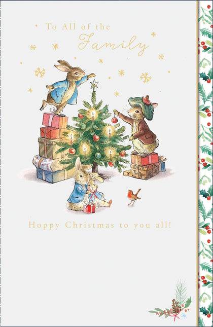 Peter Rabbit To All The Family Xmas Tree Christmas Card