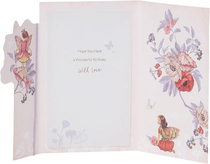 Die Cut Floral Fairy Design Mum Birthday Card