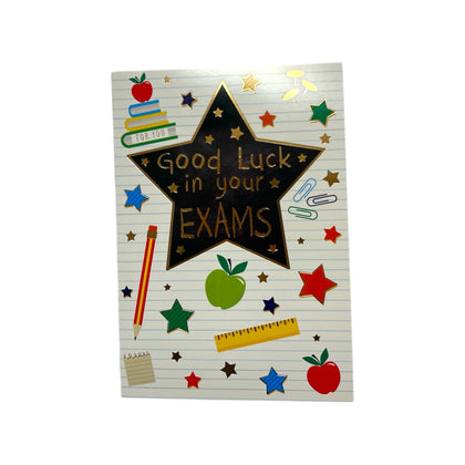 In Your Exams Star Design Good Luck Card