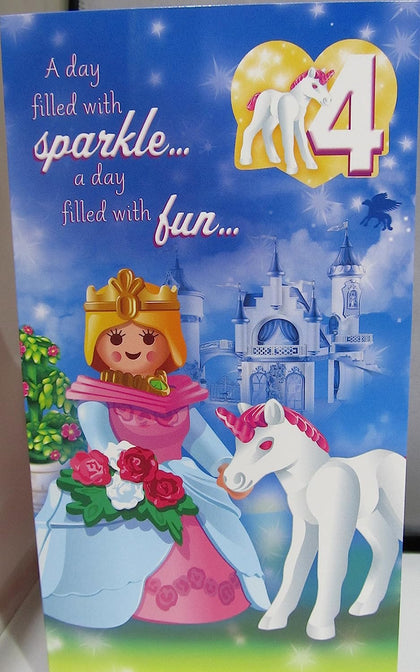 Playmobil Age 4 Birthday Card