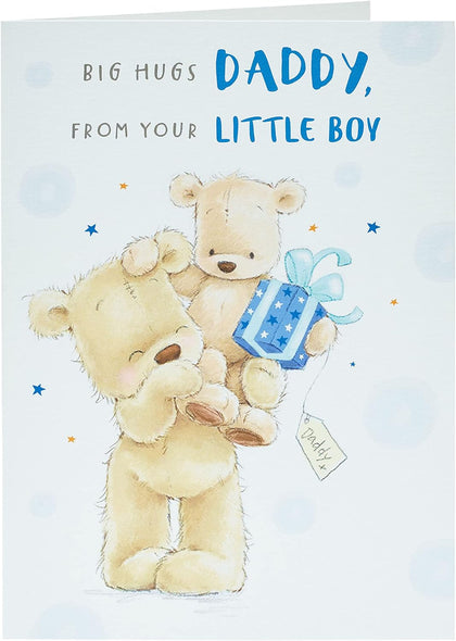 Blue Bear Design for Daddy From Son Father's Day Card