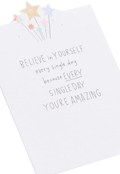 Believe in Yourself Card Supportive Design Blank Card