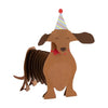 3D Pop-Up Sausage Dog Design Birthday Card