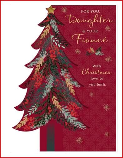 Xmas Tree Daughter and Our Fiancé Christmas Card