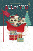 Boofle Family on Sleigh To All Of You Christmas Card