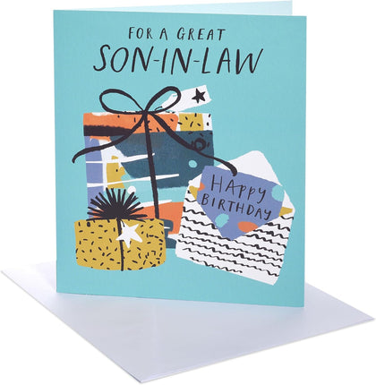 Bright & Colourful Design Son-in-Law Birthday Card