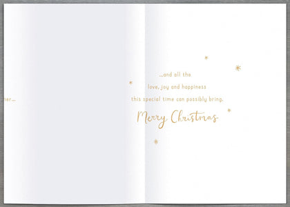 3D Cut Out Luxury Both Of You Crescent Moon Christmas Card