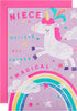 Cute Magical Unicorn Design Niece Birthday Card