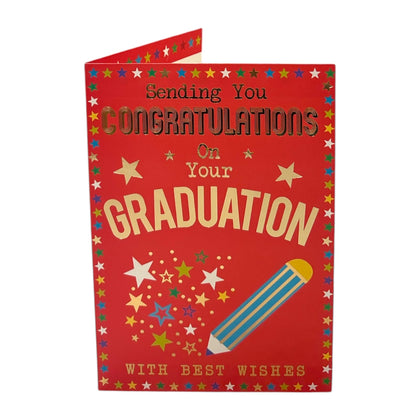 On Your Graduation Multi Stars Design Congratulations Card