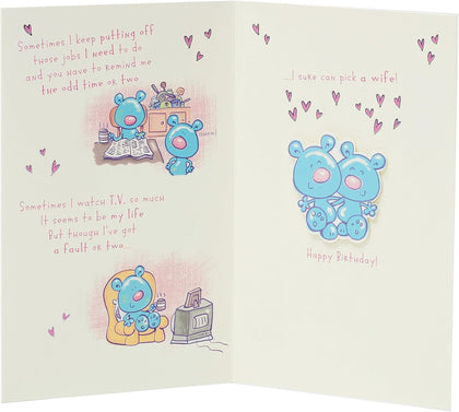 Cute Poem Design Wife Birthday Card