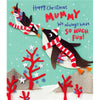 Cute Penguins Design Mummy Christmas Card