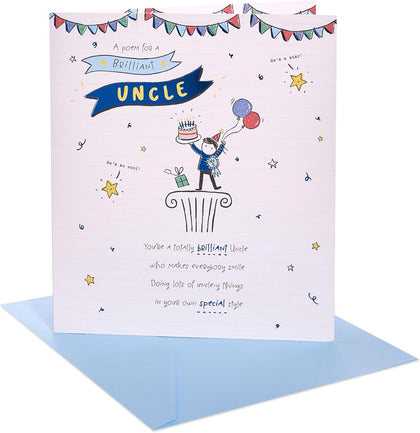 Poem Design Uncle Birthday Card