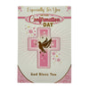 Especially For You Girl Dove And Cross Pink Design Confirmation Religious Greeting Card