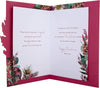 Traditional Wreath and Verse Design Boxed Christmas Card for Mum