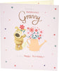 Boofle Watering Flowers Granny Birthday Card