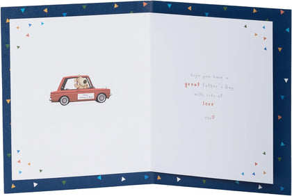 Boofle in a Car Father's Day Card