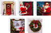 Pack of 30 in 5 Thomas Kinkade Designs, Red Door, Wreath, Santa Claus Multipack Christmas Card