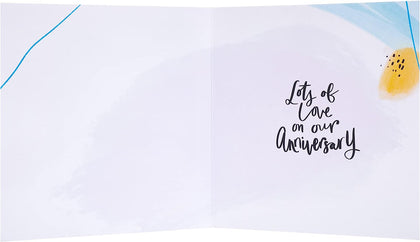 Contemporary Multicoloured Text Based Design Wife Anniversary Card