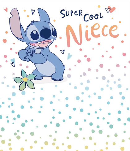 Disney Unique Stitch Design Niece Birthday Card