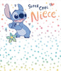 Disney Unique Stitch Design Niece Birthday Card