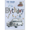 To Dad With Love On Your 70th Birthday Card