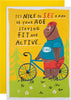 Funny Fit and Active Cycling Design Father's Day Card