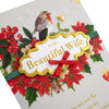 Traditional Robin and Foliage Design Boxed Christmas Card for Wife